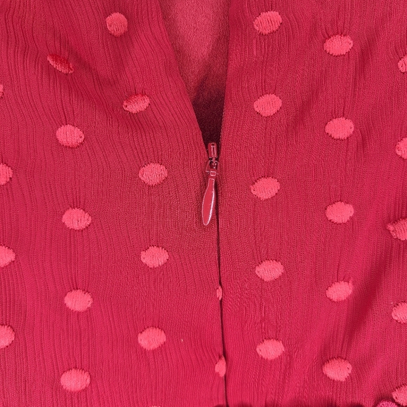 Keepsake The Label Deep Love Polka Dot Crimson Red Dress 30180661 Large NWT - Picture 7 of 11